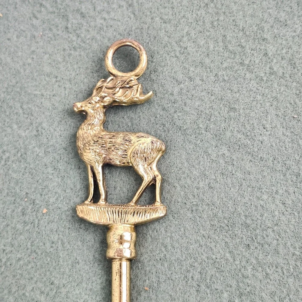 Vintage Deer Stag 19.5 Inch (50cm) Brass Shoehorn Collectible Shoe Horn England